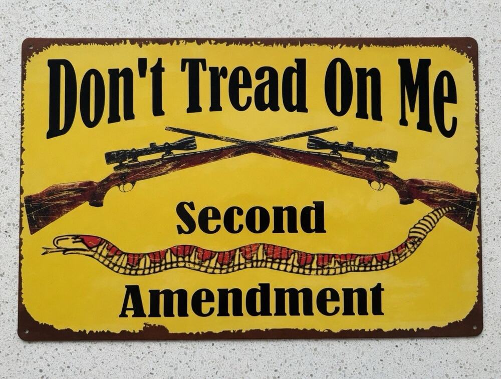 Wincraft Don't Tread On Me 2nd Amendment Metal Wall Sign Vintage Ohio Wholesale